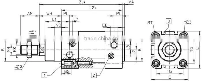Hot sale FESTO Standard DNC Pneumatic acutator