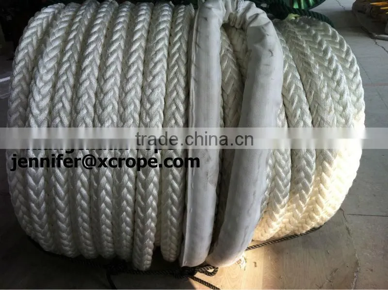 3 strands 32mm 220M white polyamide yarn rope/mooring rope/ pp fiber /polyester rope dia6mm-135mm