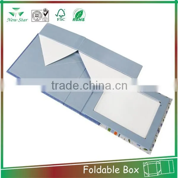 custom logo design foldable box,foldable box with ribbon closure