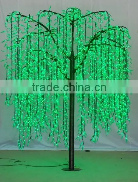 NEW!!! 2015 hot sale green willow tree light, led lighted willow tree
