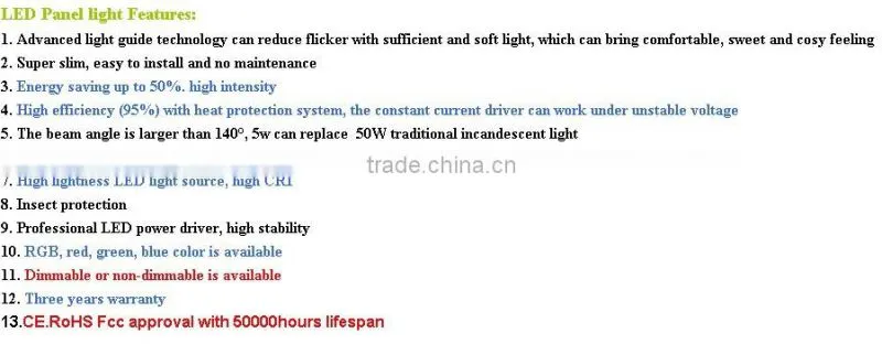 300*300 Hot sale Made in China LED panel light solar panel led light Kings Lighting