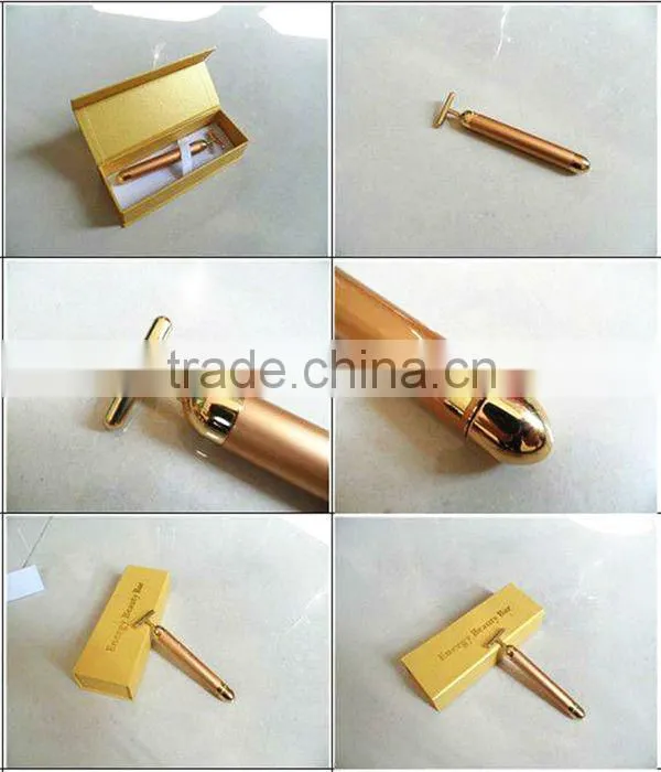 T-shaped 24k beauty bar massager beauty bar for face lifting/anti-wrinkle