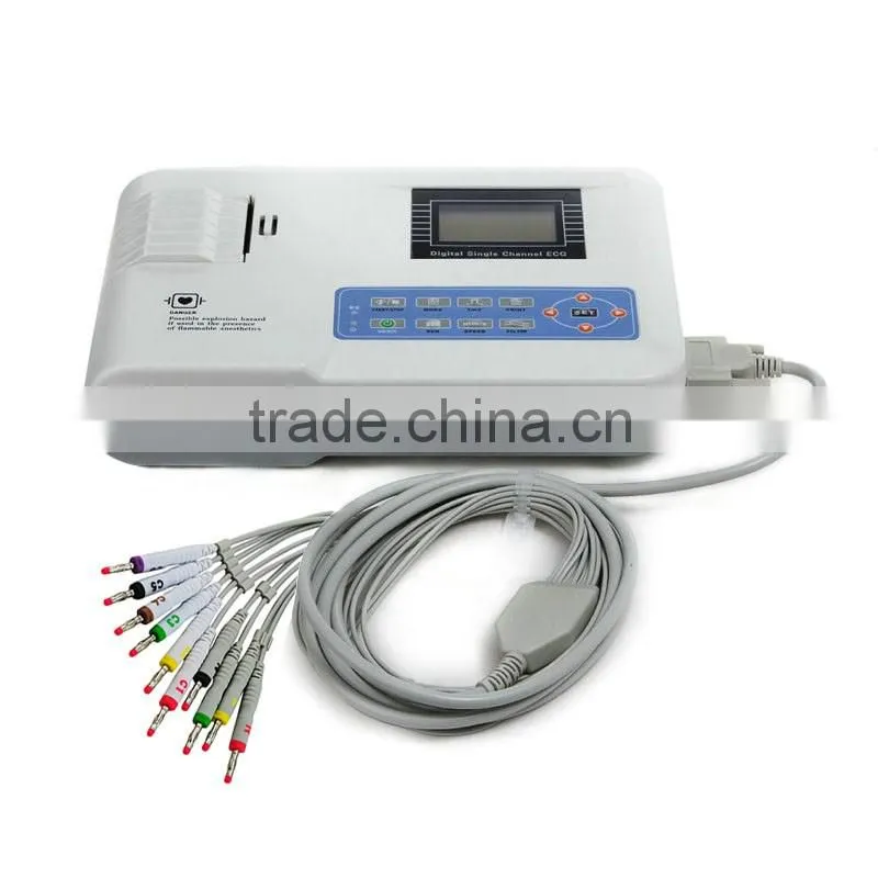 Digital 1-channel Vet Electrocardiograph Veterinary ECG EKG machine