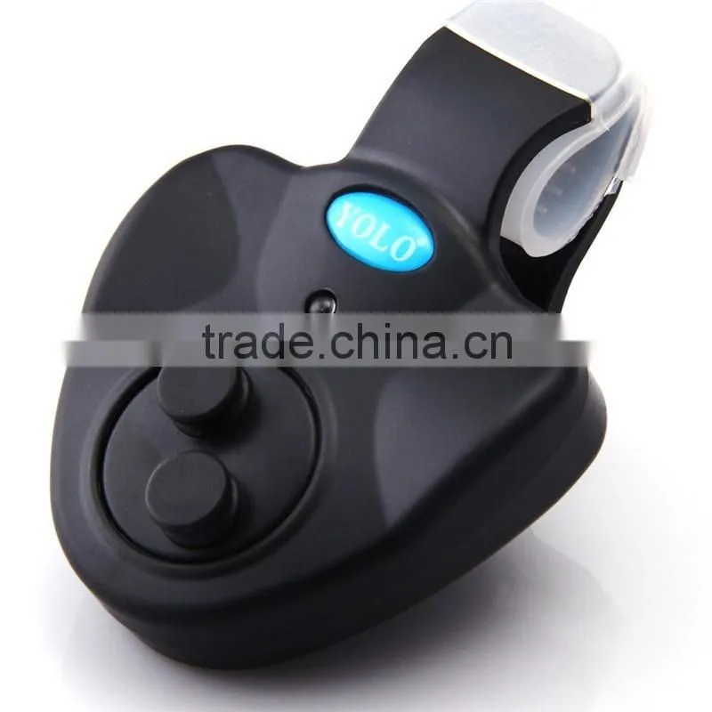 Black Universal Fishing Alarm Electronic Fish Bite Alarm Finder Sound Alert LED Light Clip On Fishing Rod
