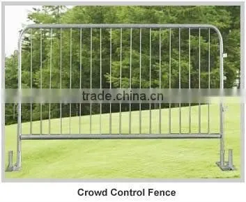 Out door orange painted crowd control for temp fence