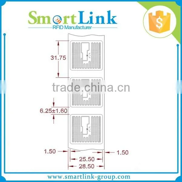 Alien 9629 22.5*22.5mm antenna size, small UHF RFID Adhesive inlay Tag, RFID Label UHF square for logistic and supply chain