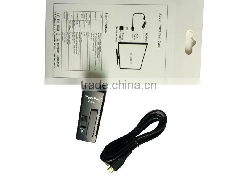 2014 New iPazzPort Wireless Wifi Cast Smart TV cast smart phone/Tablet partner