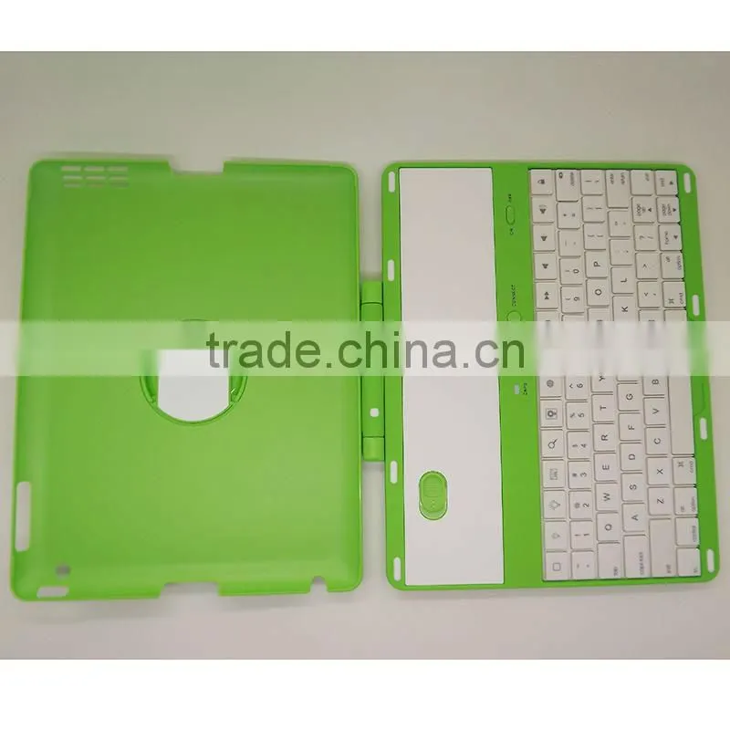 360 Degree Rotate Wireless Bluetooth Keyboard Case For iPad 2/3/4