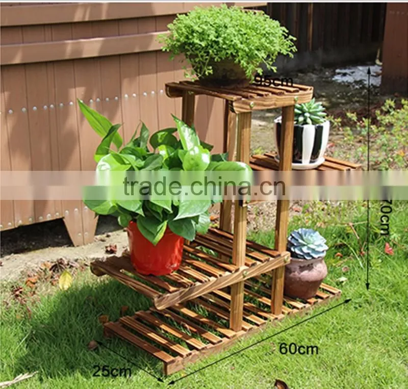 2016 wooden flower pot stand pictures