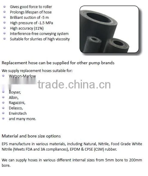 Widely choice for output and hose construction machine industrial peristaltic pump head
