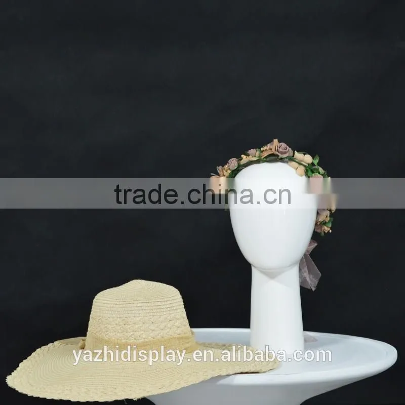 Abstract fiberglass egg head mannequin head for hat display