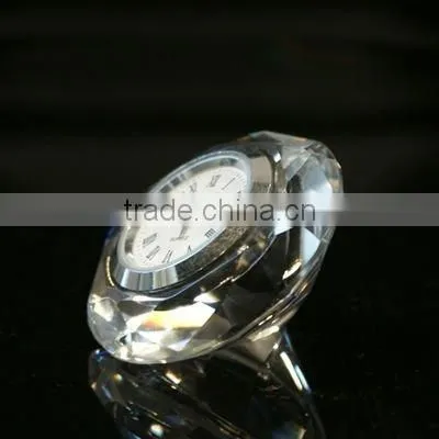 2016 engraved crystal diamond clock