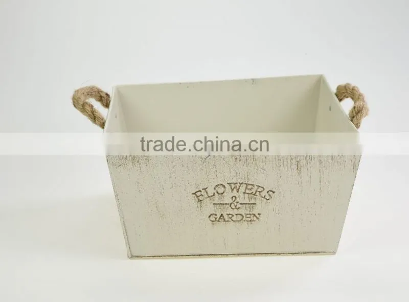 cheap sale rustic home decoration garden ornaments unbreakable floral big square flower pots