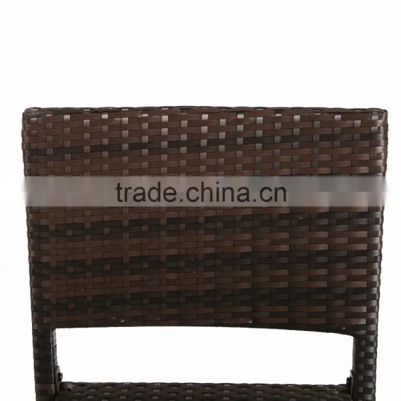 2 Pcs Outdoor All Weather Brown Wicker Chairs