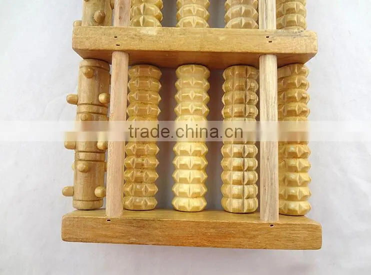 5 rows wooden care reflexology relax relief stress health therapy foot roller massager