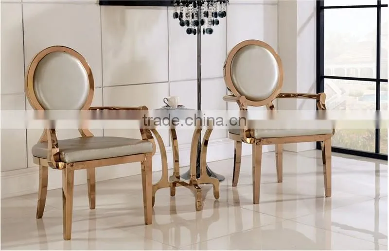 Modern luxury stylish PU stanless steel leg leisure chair ND116G