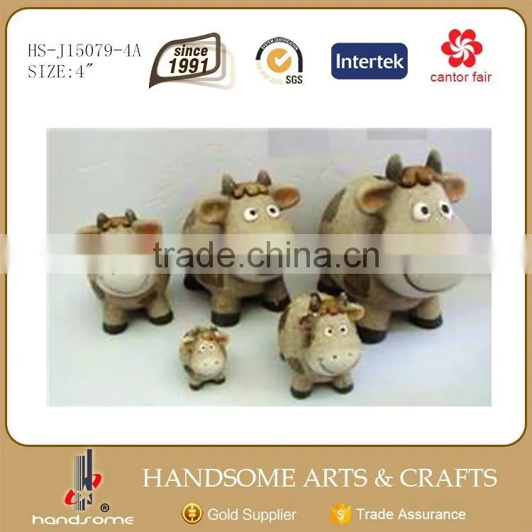 4 Inch Ceramic Cow Home Decoration Crafts Money Saving Box