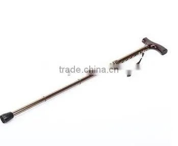 2016 new gold folding cane with portable package bag, telesopic walking stick, SZ17027F