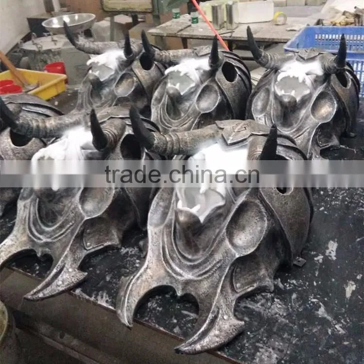 Custom life size carved dragon head skull for sale
