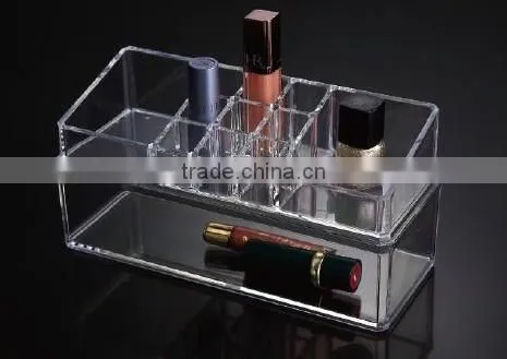 hot selling transparent heart design make up cosmetic display rack