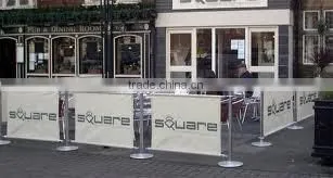 aluminum barrier/cheap cafe barriers