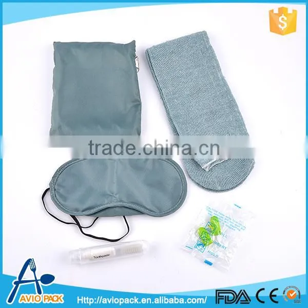 Small portable airline products amenity kits for inflight travel