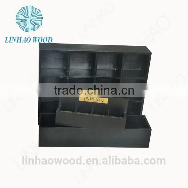 modern disign painted wooden compartments tea packaging box