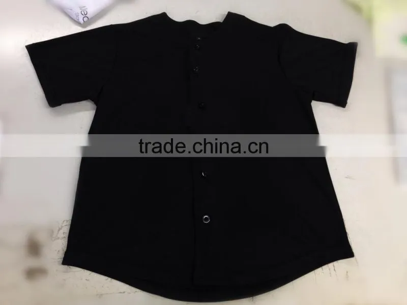 Hongen apparel Wholesale DIY Cheap Black No MOQ custom Blank Baseball jersey