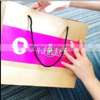 2017 custom high end recycled brown paper bag