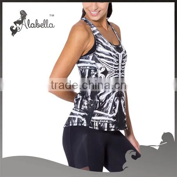 Polyester/spandex ladies new stylish casual loose tank tops