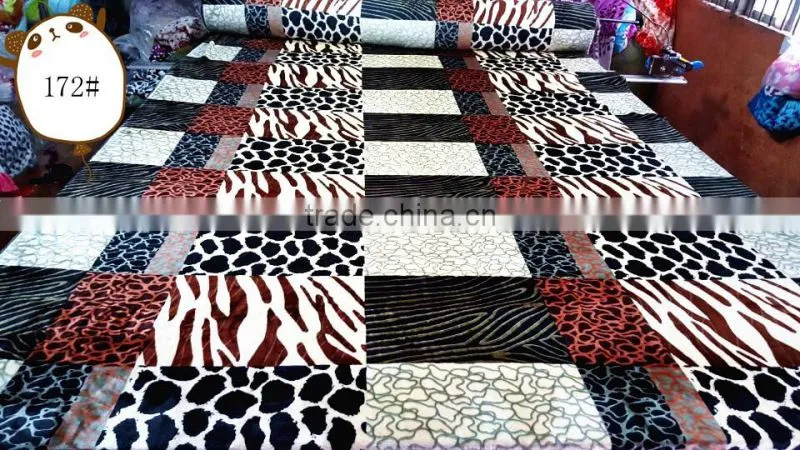 printed jacquard coral fleece fabric