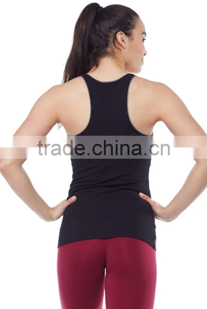 Yoga tank top stretch elastic compression top vest for women