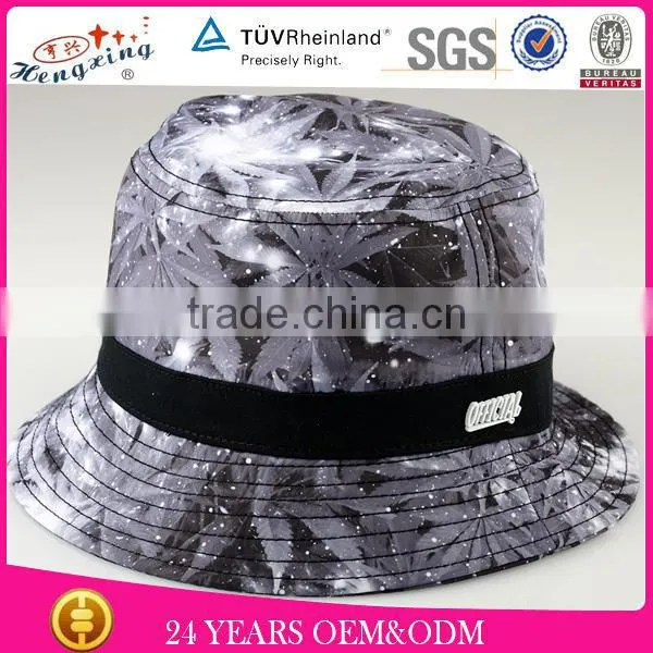 Custom Woven Label 100% Cotton Kids Plain Bucket Hat Wholesale