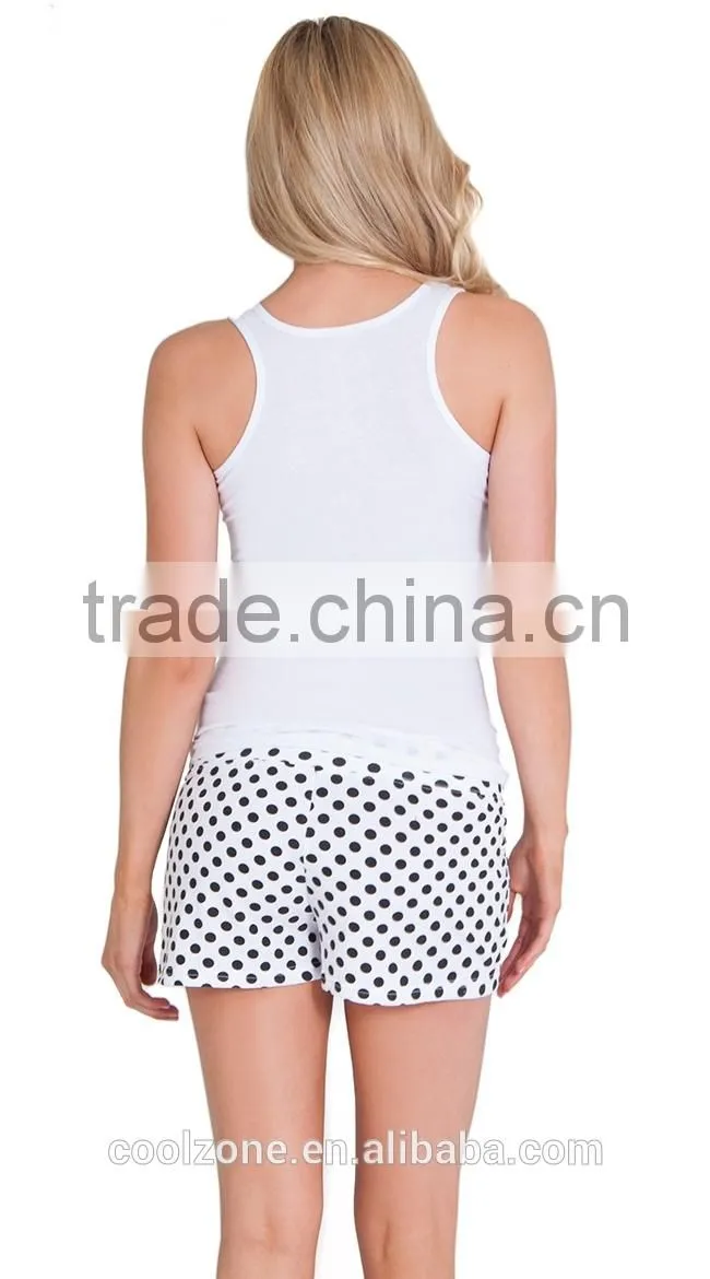 Comfortable heart polka dot print pajama fashion pajama set