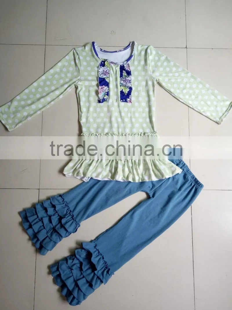 wholesale children's boutique clothing best selling products 2017 in usa rural style girl long sleeve suit