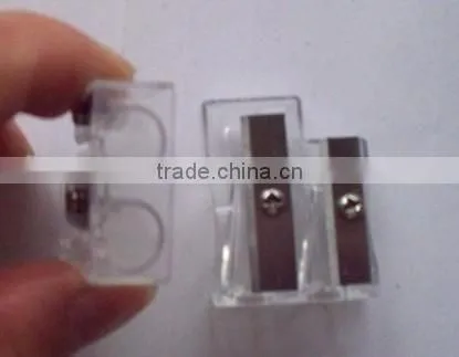 two holes plastic pencil sharpener