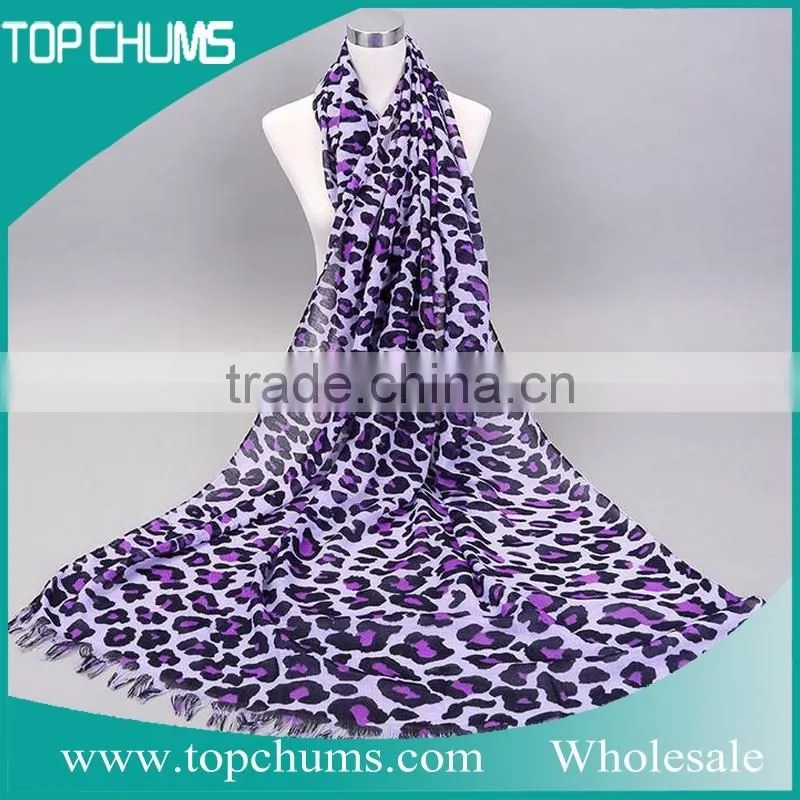 popular products good sale ladies leopard print sacrf shawl