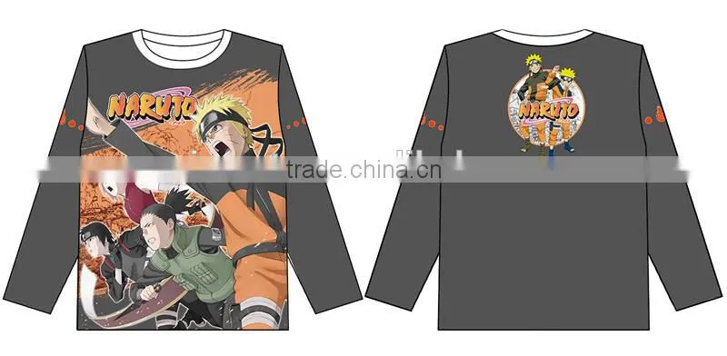 High Quality Naruto Popular Style Japanese Cartoon Cosplay Long-Sleeve Warm Anime T Shirt