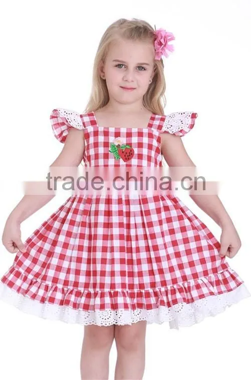round neck Christmas design unique girls party wear dress
