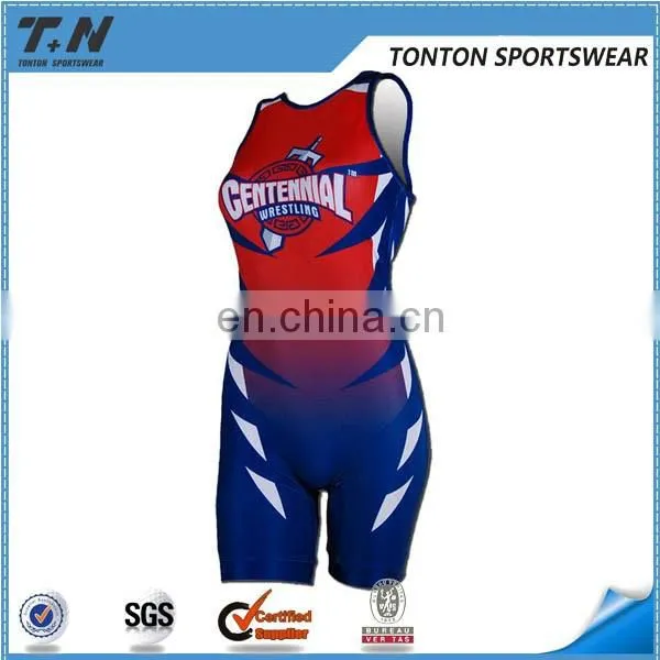 Wholesale Sublimated Custom Women's Wrestling Singlet