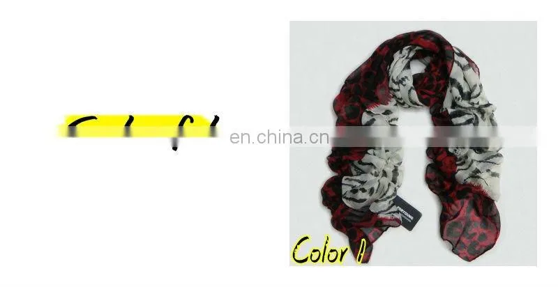 fashion zebra red leopard print scarf