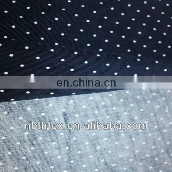 21W cotton spandex printed corduroy