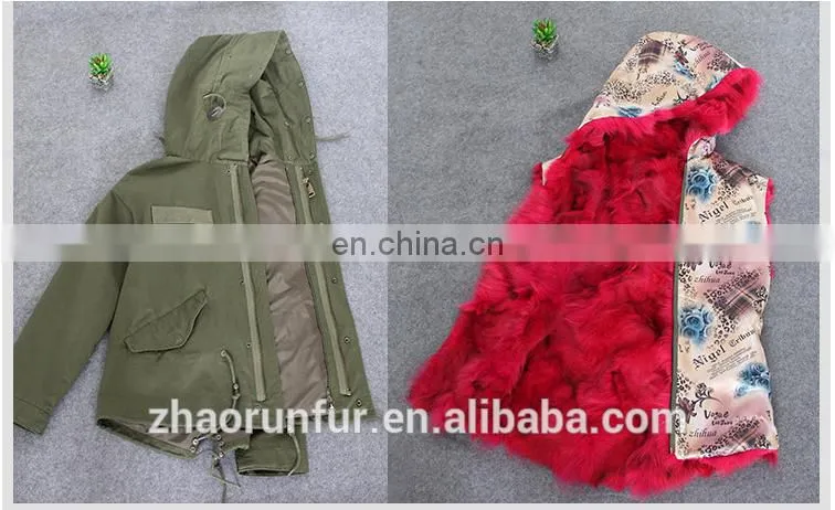 classic fashion long fur lined parka with raccoon fur hood