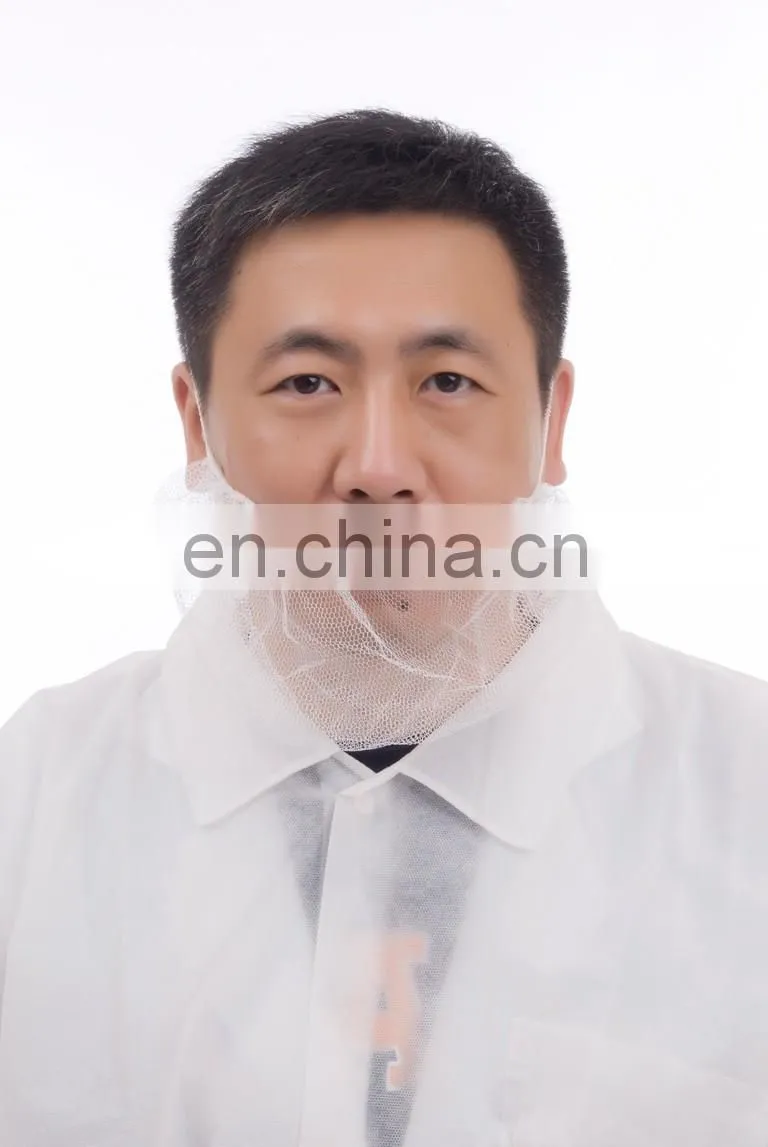 Food industry disposable Nylon White beard cover