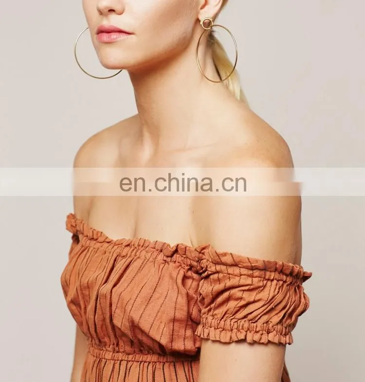 Sexy Jumpsuit Ladies Offer-shoulder Jumpsuit Cotton Jumpsuit Women