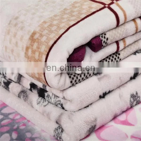 Cheap printed coral fleece blankets stock