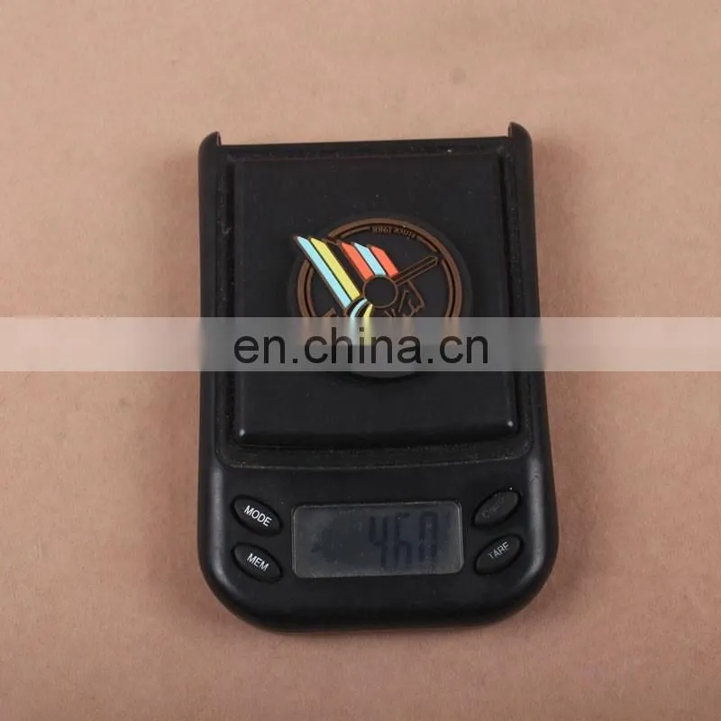 Fashion promotional customized soft pvc rubber made round keychain