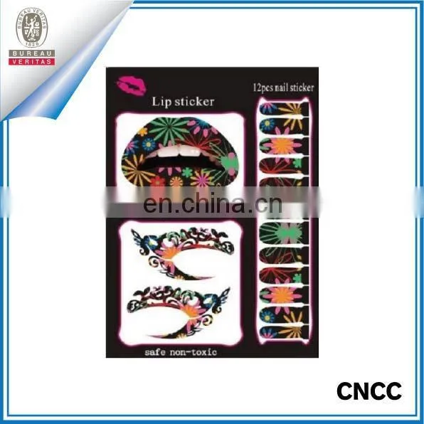 on sale face tatoo,lip tattoo,nail water tattoo