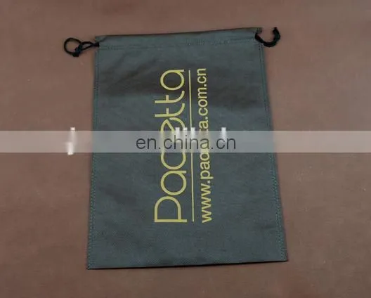 2015 striped drawstring 110gsm non woven storage bag shoes bag