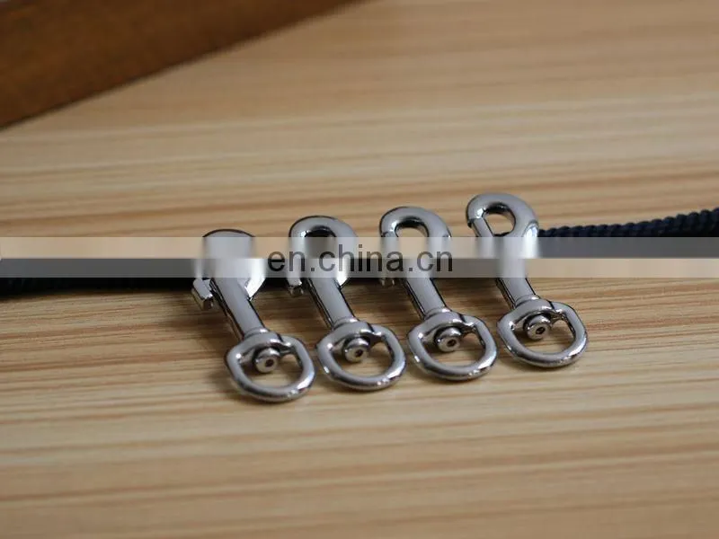 promotional custom belt accessory metal Double snap swivel snap hook for handbag